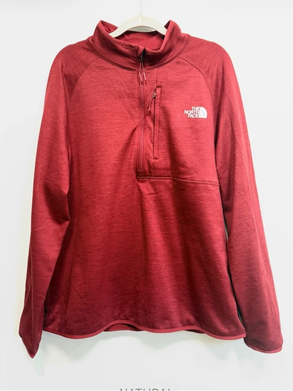 The North Face Men’s Canyonlands 1/2 Zip Fleece Pullover in Red Maroon, size XL